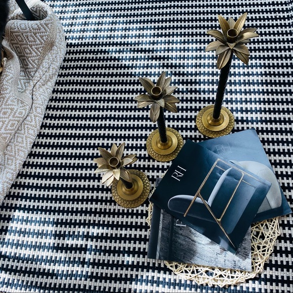 3 Graduated Height Brass Candle Stick Holders - Picture 12 of 12